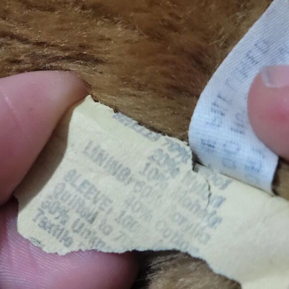 Men's Plaid Pea Coat - Brown and Tan - Picture 7 of 8